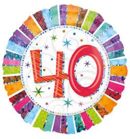 Folija balon 40 let, Radiant Birthday
