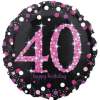 Folija balon 30 let, Happy Birthday Pink