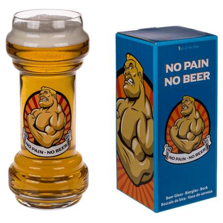 Kozarec za pivo No Pain No Beer