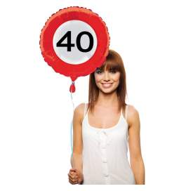 Folija balon 40 let, Stop znak