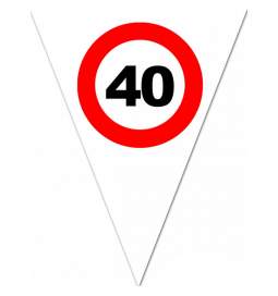 Zastavice Prometni znak 40 let, 5m