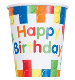 Kozarčki 270 ml, Kocke Happy Birthday