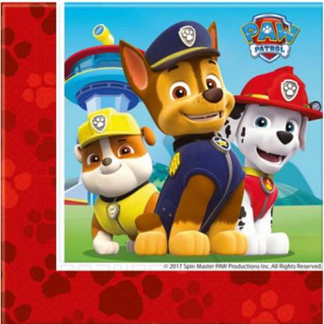 Serviete Paw Patrol 33x33 cm, 20/1