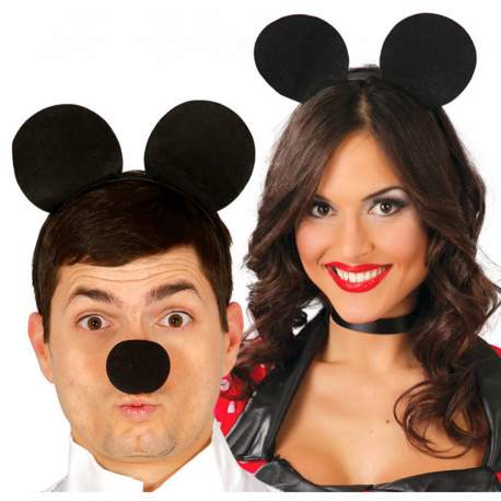 Minnie Mouse črna ušeska