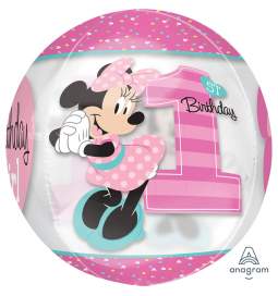 Folija balon Orbz Minnie 1st Birthday