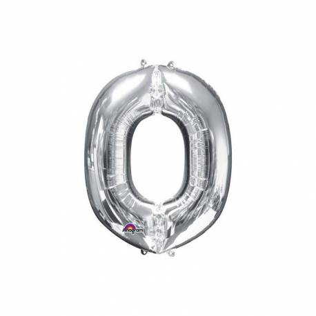 XXL balon črka O, srebrna 86 cm