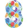 XXL balon številka 8, pisan
