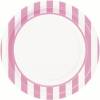 Krožniki Svetlo PINK ČRTE 23 cm / 8 kos