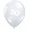 Diamond Clear baloni za 50 rojstni dan, 25/1