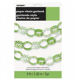 Zelena papirnata veriga s pikami