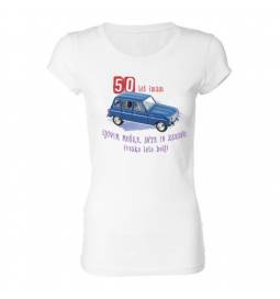 Ženska majica za 50 let, Ljubim moške, avte