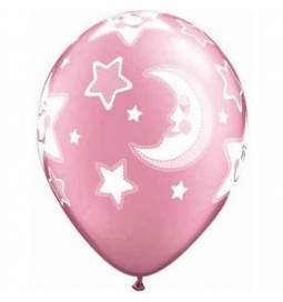Baloni za rojstvo 25/1, Pink Baby Moon