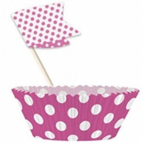 Set za muffine, pink s pikami