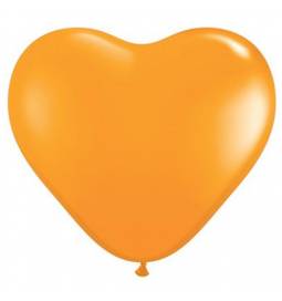 Srce baloni 15 cm, oranžni 10/1