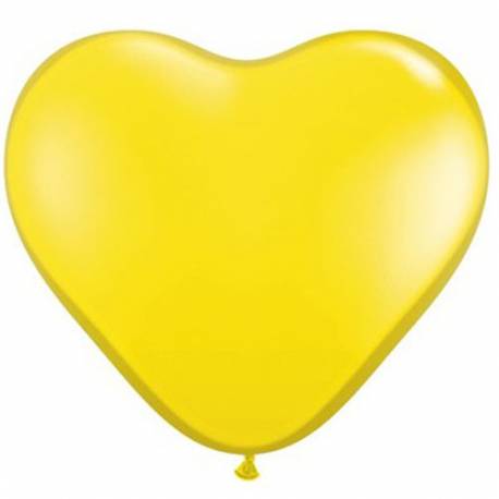 Srce baloni 15 cm, citron rumeni 10/1