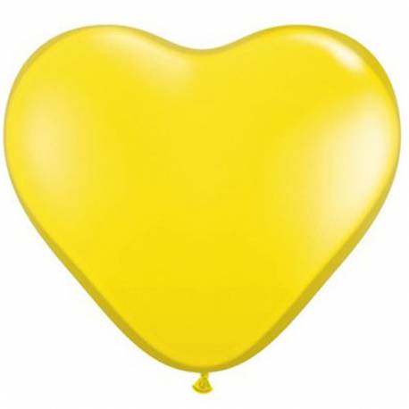Srce baloni 15 cm, citron rumeni 10/1