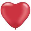Srce baloni 15 cm, pearl rdeči