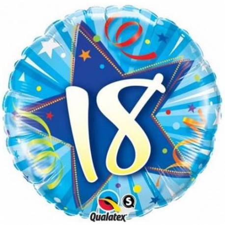 Folija balon za 18 let, Blue Stars