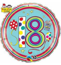 Folija balon za 18 let, Polka Dot