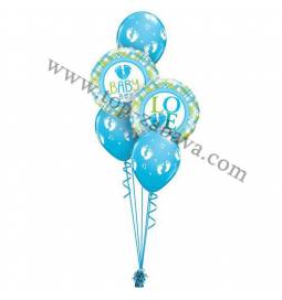 Dekoracija iz balonov Modre nogice