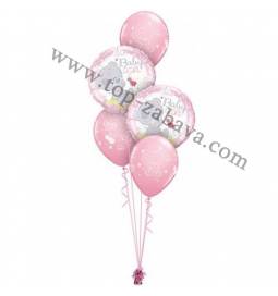 Dekoracija iz balonov Pink medvedek