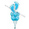 Dekoracija iz balonov Modre nogice