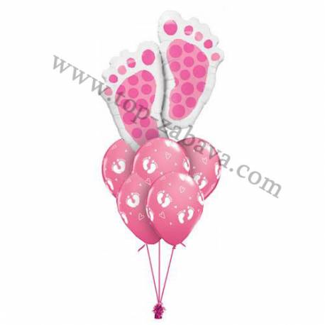 Dekoracija iz balonov Pink nogice 1