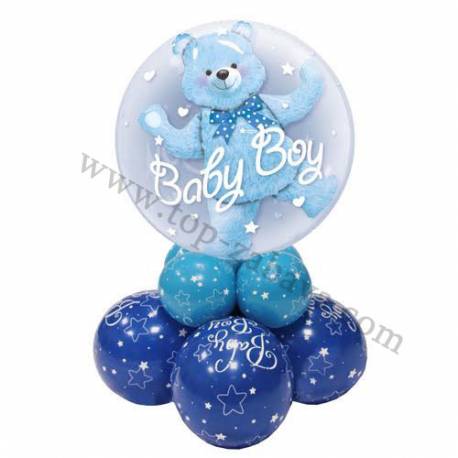 Dekoracija iz balonov Baby Boy Bear