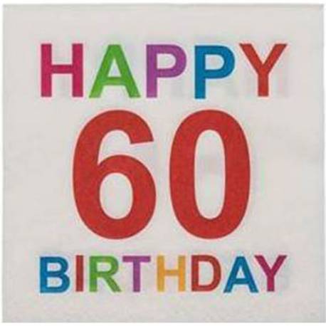 Barvni prtički za 60 rojstni dan