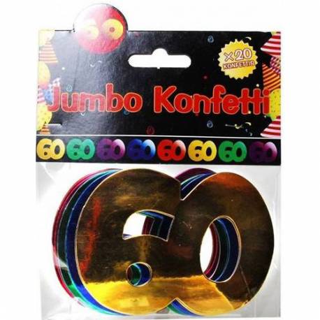 Jumbo konfeti za 60 rojstni dan, pisani