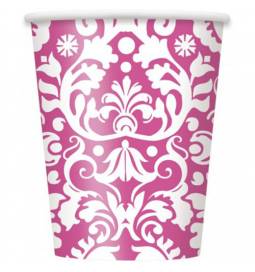Kozarčki 270 ml, Elegant Damask pink 8/1