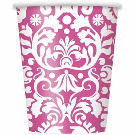 Kozarčki 270 ml, Elegant Damask pink 8/1