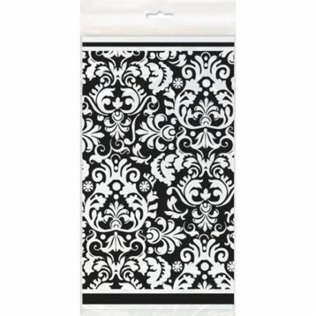 Prt Ornament Damask Črn