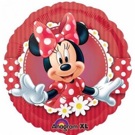 Folija balon Minnie Miška, rdeč