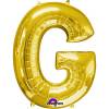 XXL balon črka G, zlata 86 cm