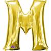 XXL balon črka M, zlata 86 cm