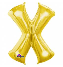 XXL balon črka X, zlata 86 cm