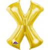 XXL balon črka X, zlata 86 cm