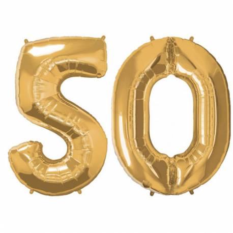 XXL balona številka 50, zlata