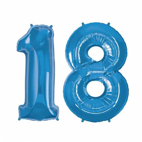 XXL balona številka 18, modra