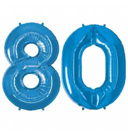 XXL balona številka 80, modra