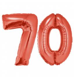 XXL balona številka 70, rdeča