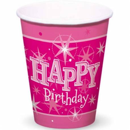 Kozarčki 250 ml, Pink sparkle 8/1