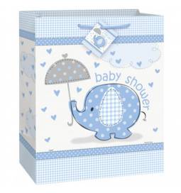 Modra darilna vrečka za Baby Shower