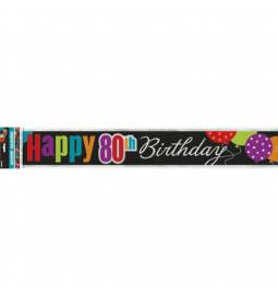 Transparent za 80 rojstni dan, Birthday Cheer
