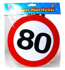 XXL konfeti za 80 rojstni dan, Stop znak