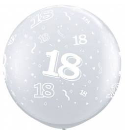XXL lateks balon 18 let, prozoren