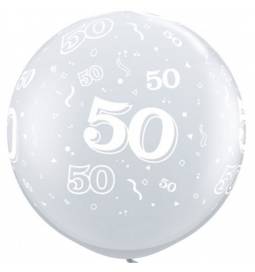 XXL lateks balon 50 let, prozoren