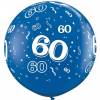 XXL lateks balon 60 let, prozoren