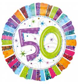 Folija balon 50 let, Radiant Birthday